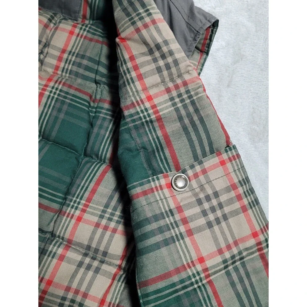 Vintage Timberland Weathergear Vest Mens XL Grey 100% Cotton Goose Down Fishing